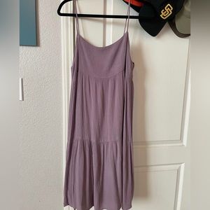Purple midi dress